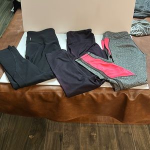Set of 3 leggings pants activewear all size medium